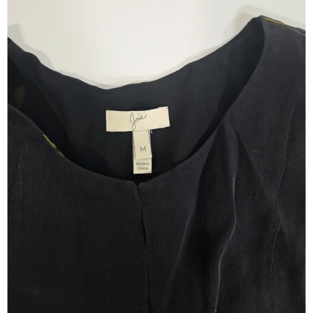 Joie Avari Silk Navy Floral Bell Sleeve Keyhole Mini Dress Sz M Career View 6